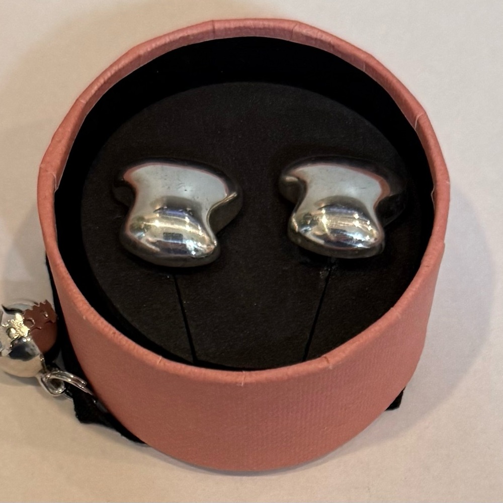 Tous Silver Earrings Studs about 1” length + 1.5 cm wide . Used very good